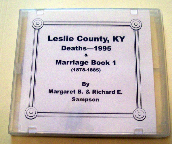 Leslie County, Kentucky Collection CD, by Margaret B. & Richard E. Sampson