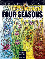 Creative Haven Deluxe Edition Four Seasons Coloring Book, by Miryam Adatto