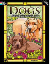 Dogs Stained Glass Coloring Book, by Ruth Soffer