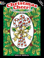 Christmas Cheer! Stained Glass Coloring Book, by Noelle Dahlen