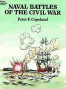 Front cover of coloring book - Naval Battles of the Civil War