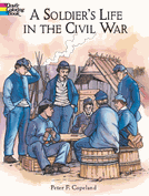 Front cover of coloring book - A Soldier's Life In The Civil War