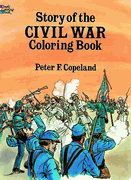 Front cover of coloring book - Story of the Civil War Coloring Book
