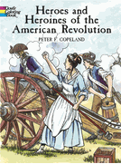 Front cover photo of coloring book - Heroes and Heroines of the American Revolution, by Peter F. Copeland