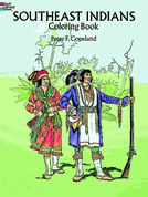 Front cover of coloring book - Southeast Indians
