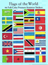 Flags of the World: 96 Full-Color Pressure-Sensitive Stickers, by A. G. Smith