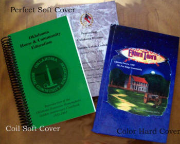 Color hard cover with Coil and Perfect soft cover books