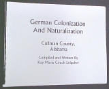 German Colonization, Cullman, Alabama softbound book