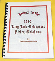 Index to the 1930 King Jack Newspaper PICHER (Ottawa County), Oklahoma