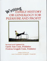 2008 edition of Writing Family History or Genealogy for Fun and Profit cover photo - perfect bound book