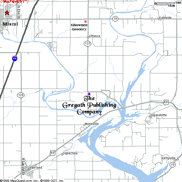 Local map showing the location of Gregath Co. turn off of HWY 137.