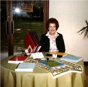Ann Gregath exhibitiong at a genealogical event