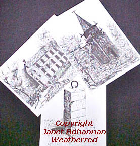 Large Art Post Cards, Copyright Protected by Janet Bohannan Weatherred