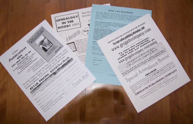Examples of promotional flyers