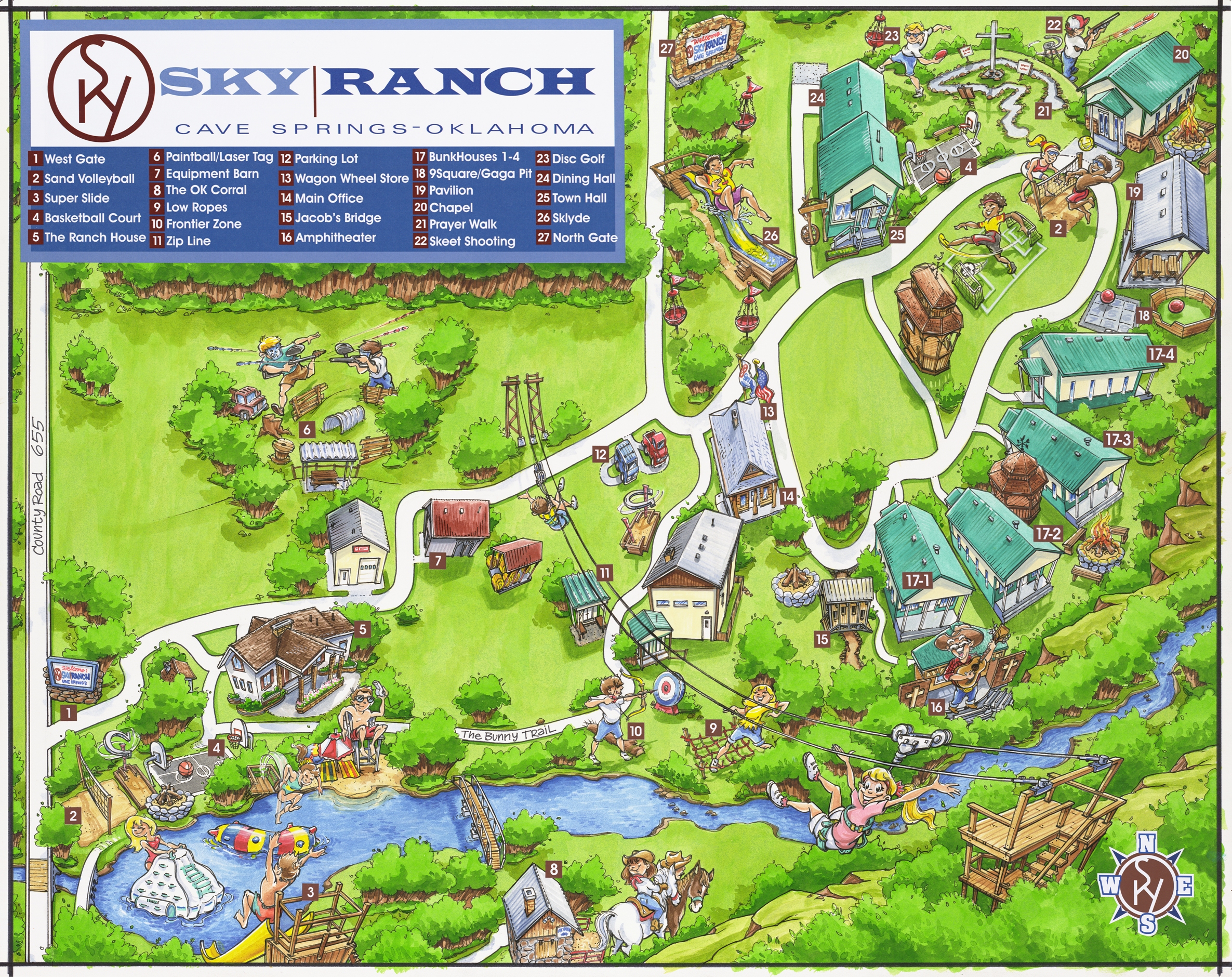 Sky Racnch at Cave Springs Campus Map