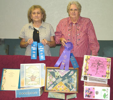 Luretta Wiliams and Shirley Ratliff with their 2006 Tulsa Genealogy Society award winning books.