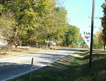 Highway turn off to Sky Ranch at Cave Springs from an west 