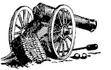Civil War Cannon black and white clip  art/artwork sample